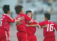 奥运足球亚洲区预赛 中国队晋级12强